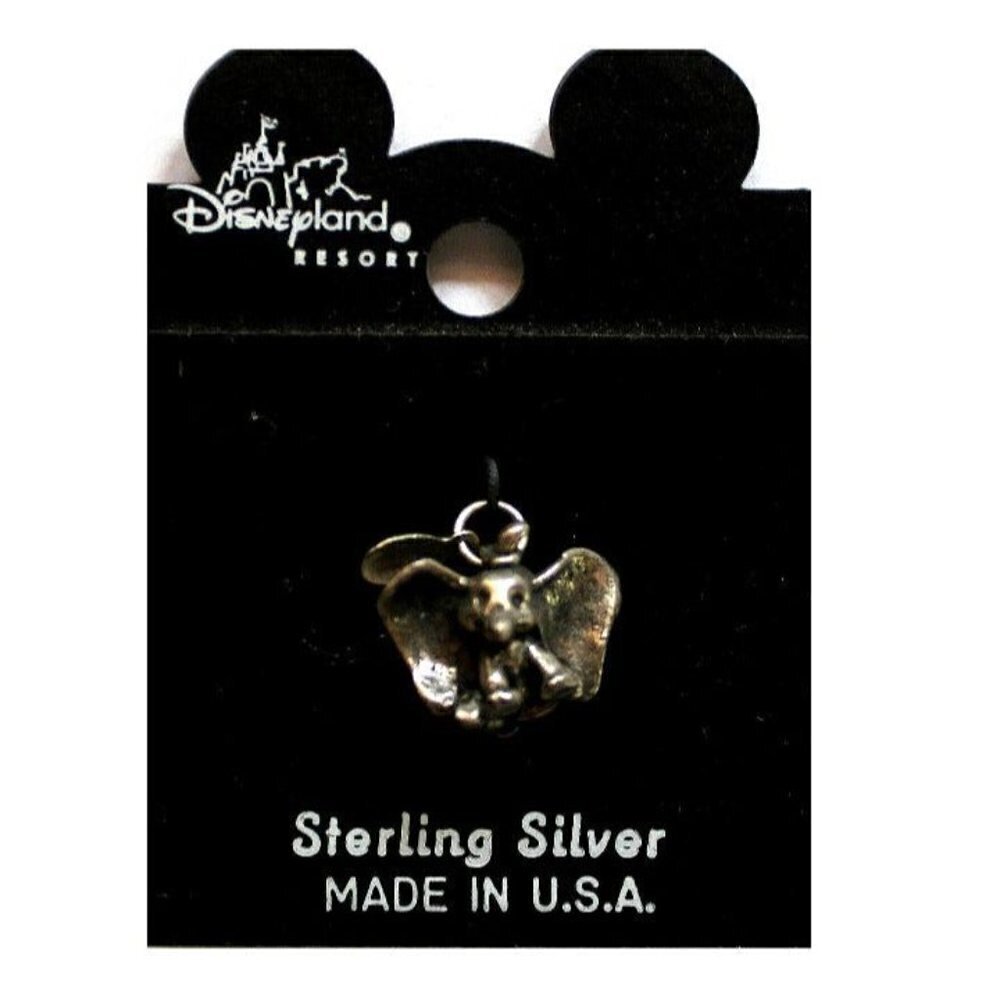 Vintage 3D Disneyland Resort Dumbo the Flying Elephant Sterling Silver Charm